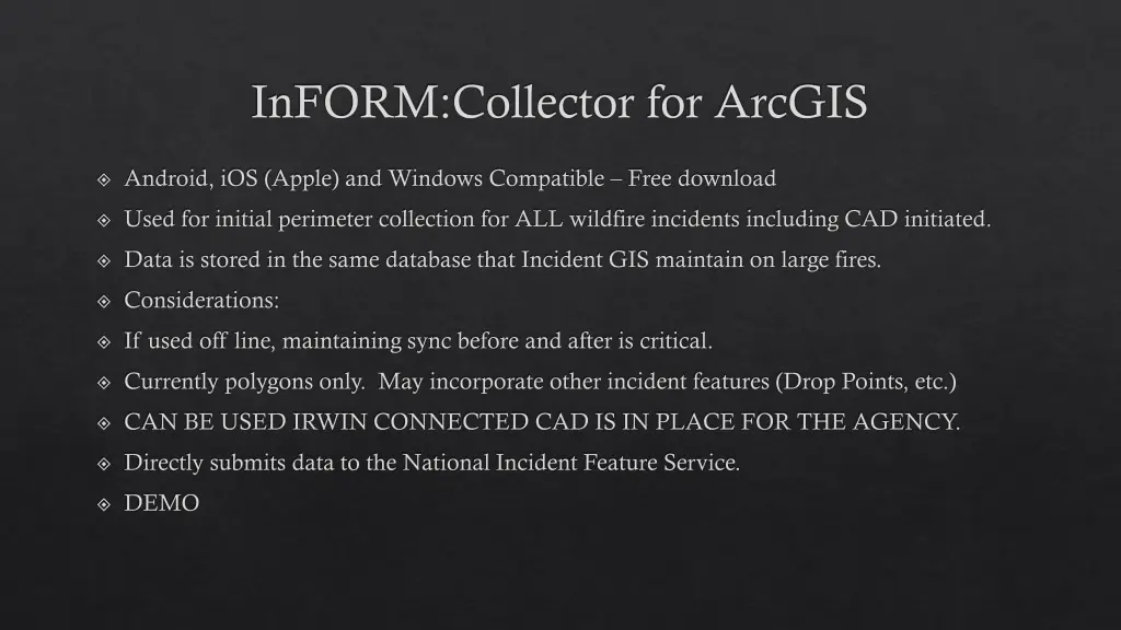 inform collector for arcgis
