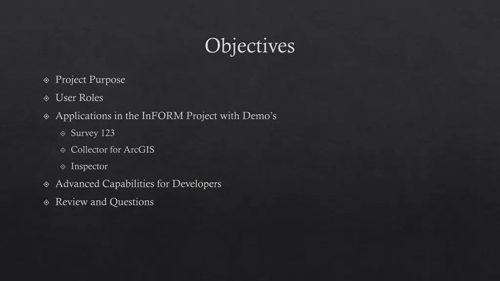 objectives