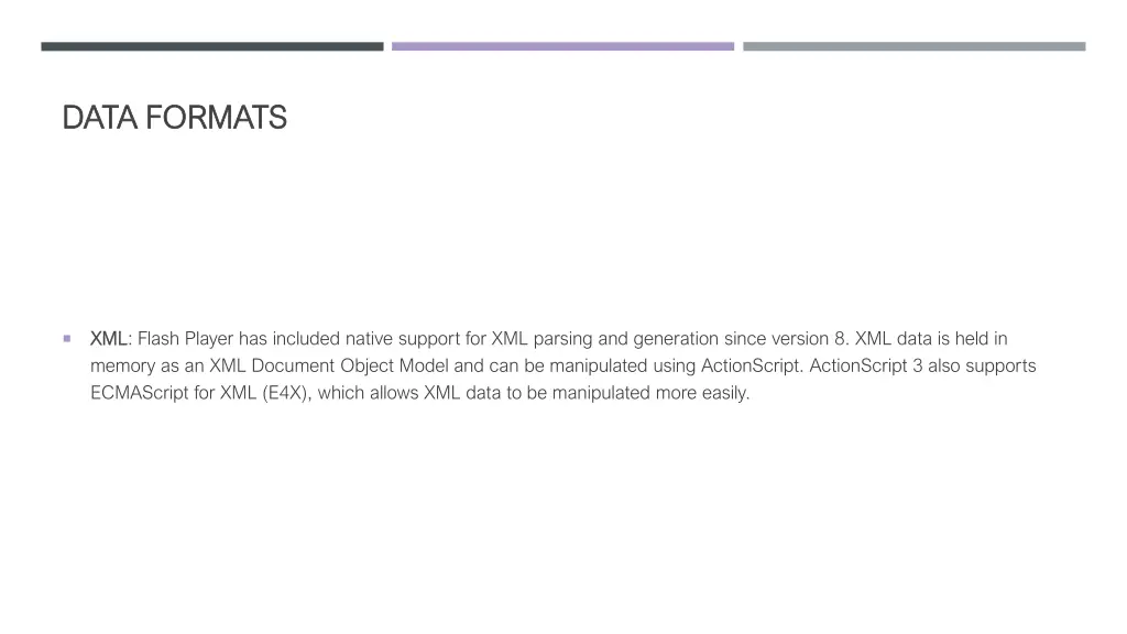 data formats data formats