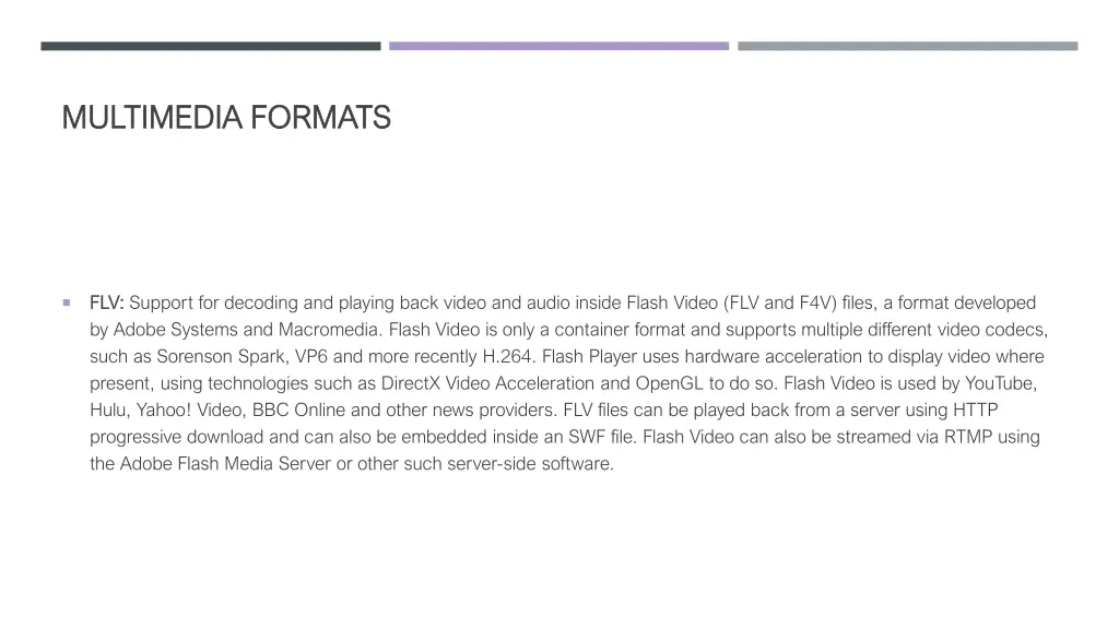 multimedia formats multimedia formats 1
