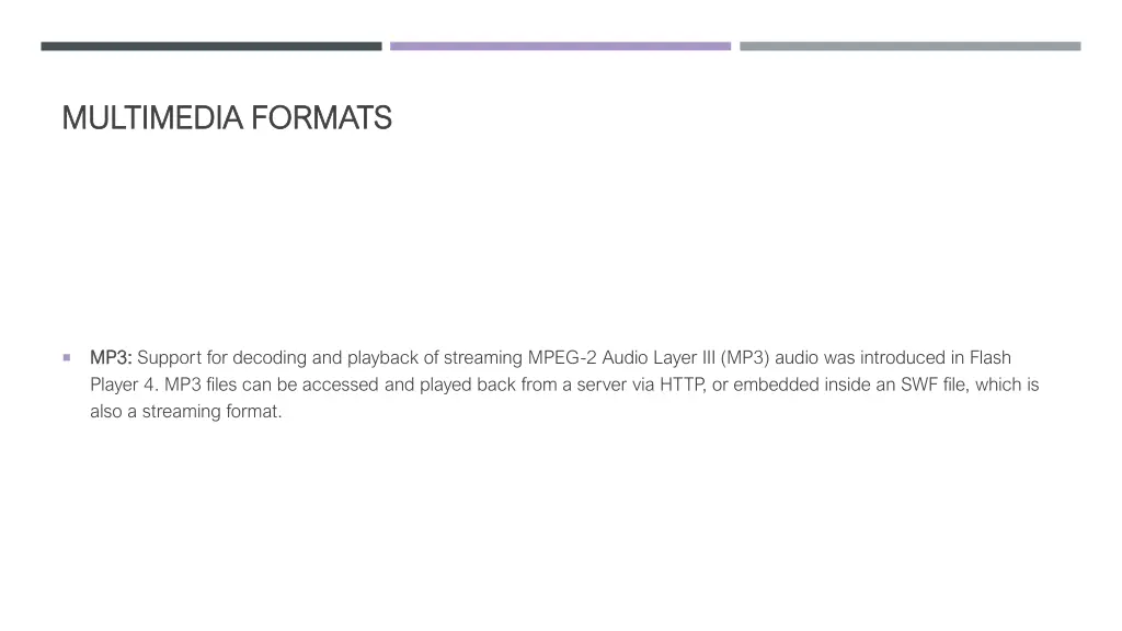 multimedia formats multimedia formats
