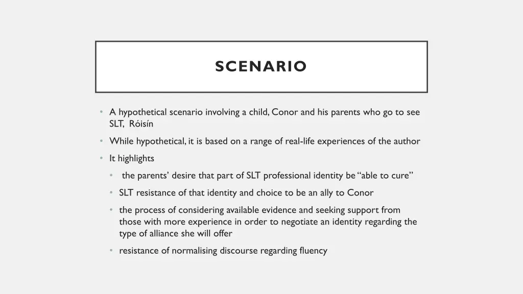 scenario
