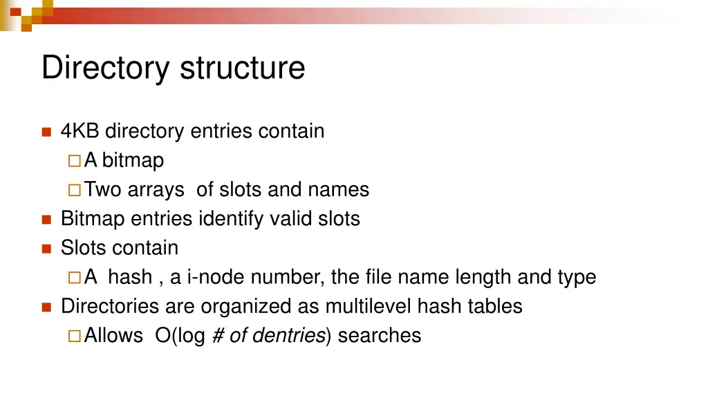 directory structure