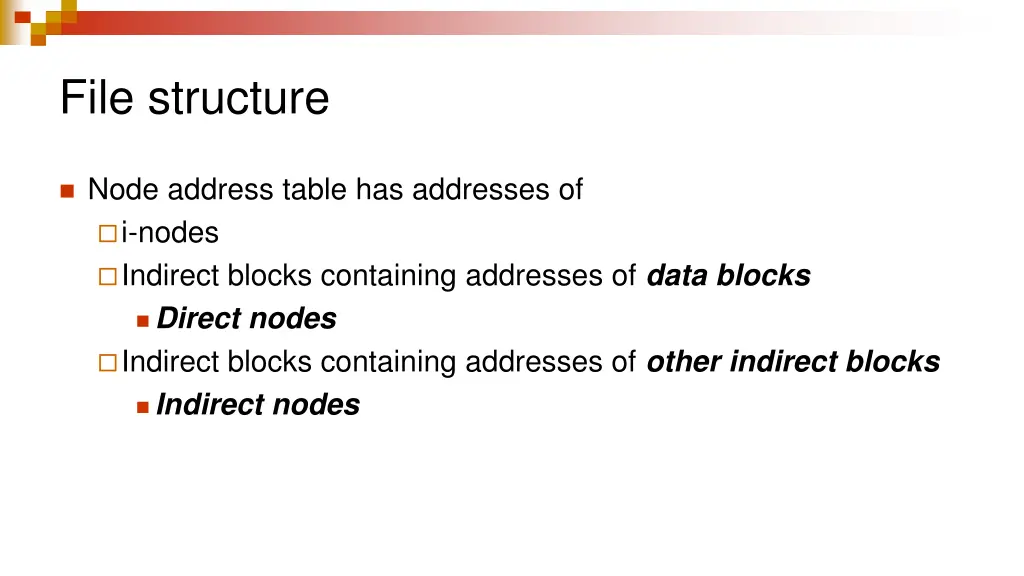 file structure