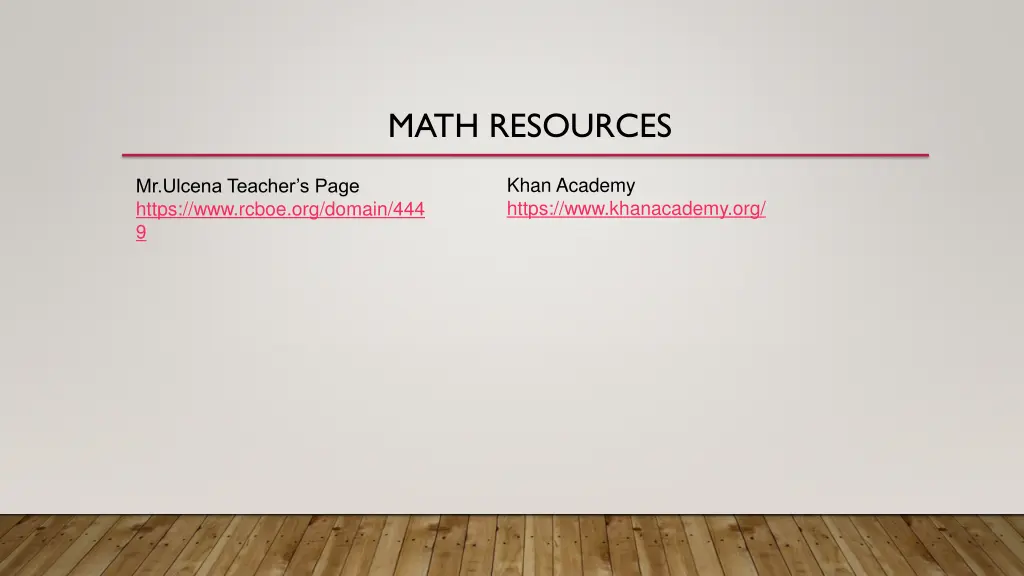 math resources