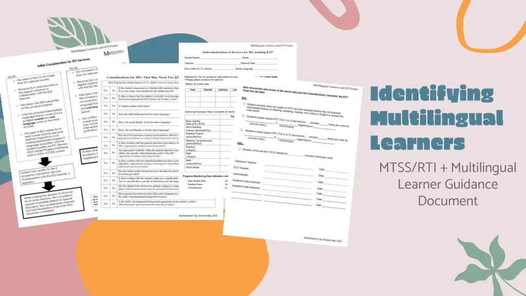 identifying multilingual learners mtss