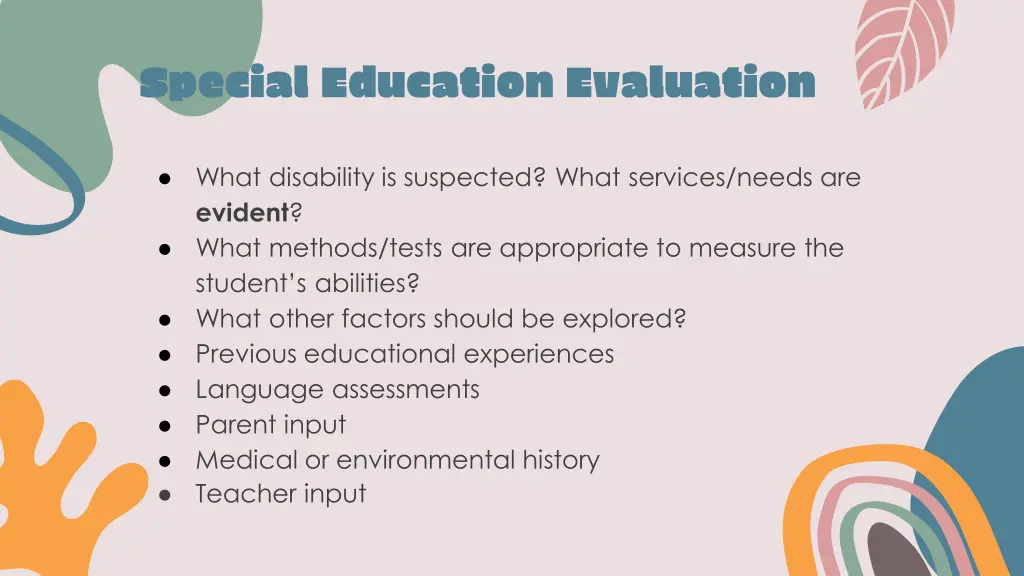 special education evaluation 1