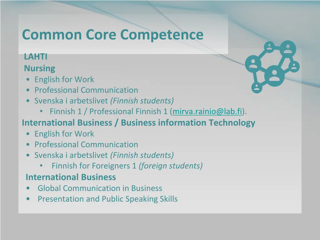 common core competence