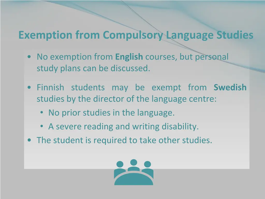 exemption from compulsory language studies