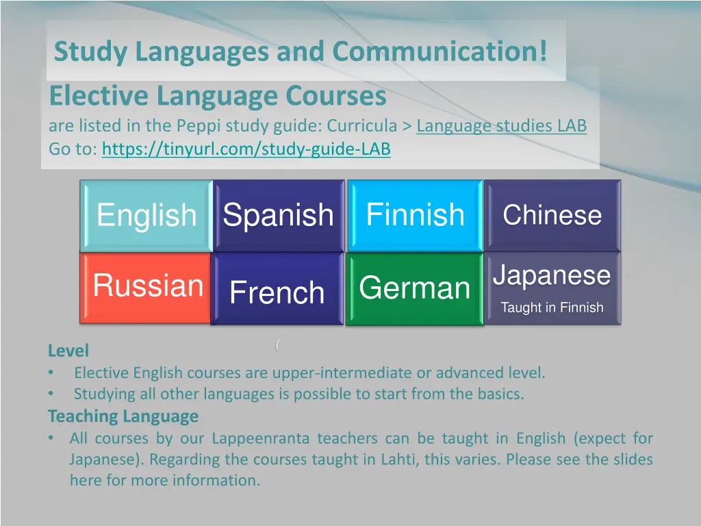 study languages and communication