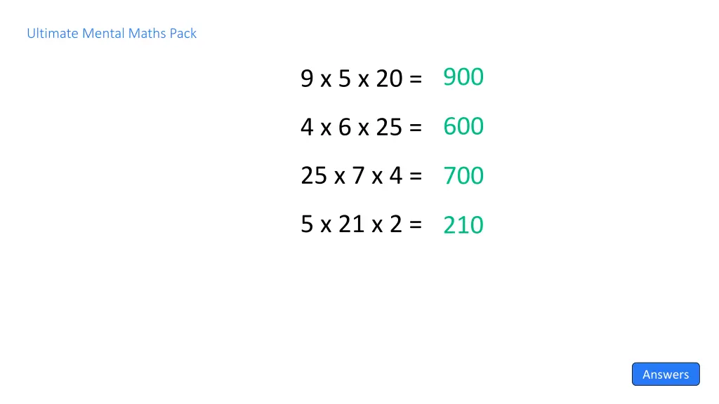 ultimate mental maths pack 11