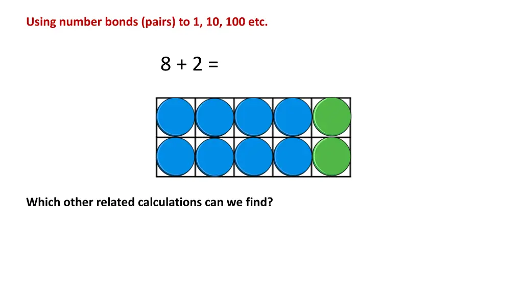 using number bonds pairs to 1 10 100 etc