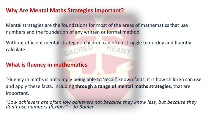 why are mental maths strategies important