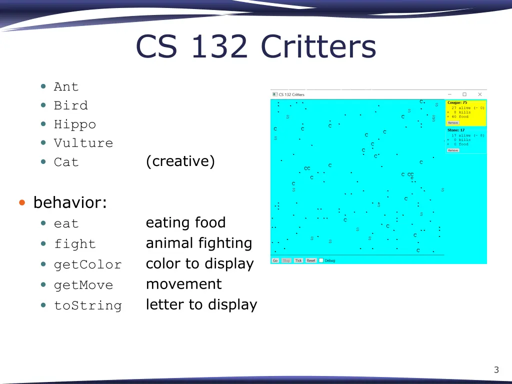 cs 132 critters