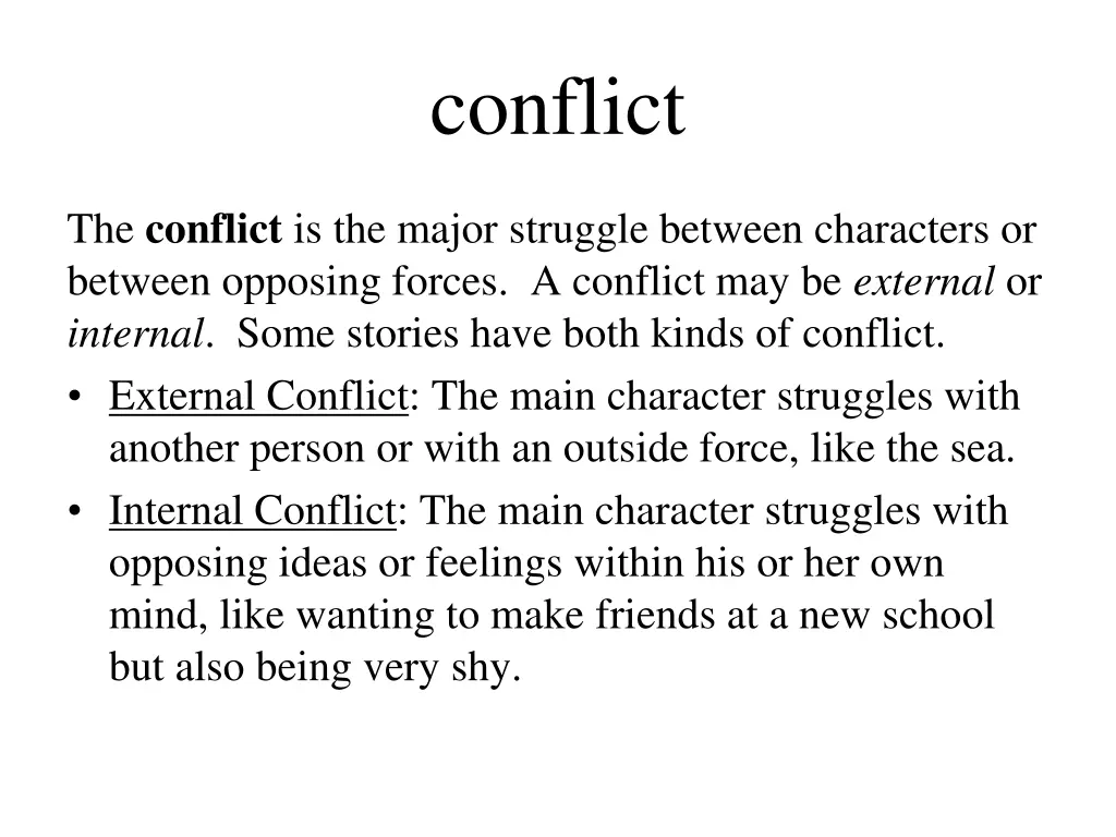 conflict
