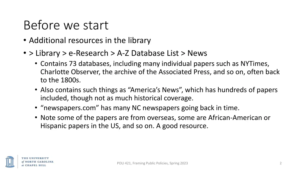before we start additional resources