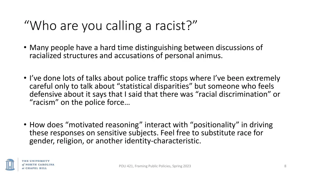 who are you calling a racist