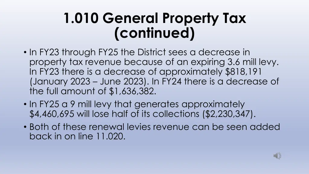 1 010 general property tax continued