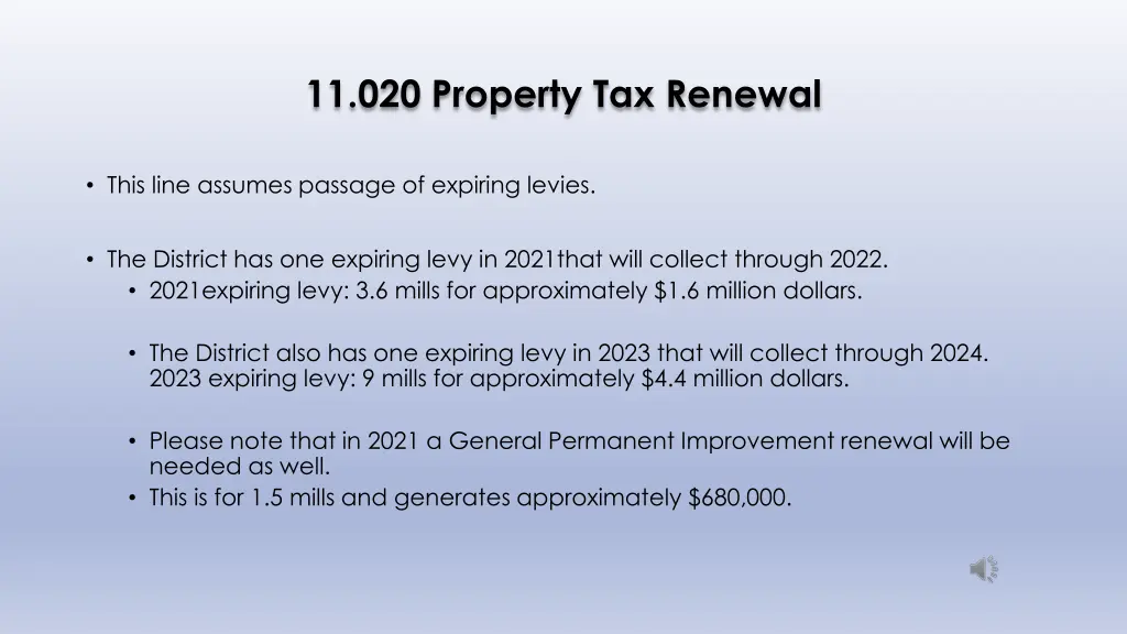 11 020 property tax renewal