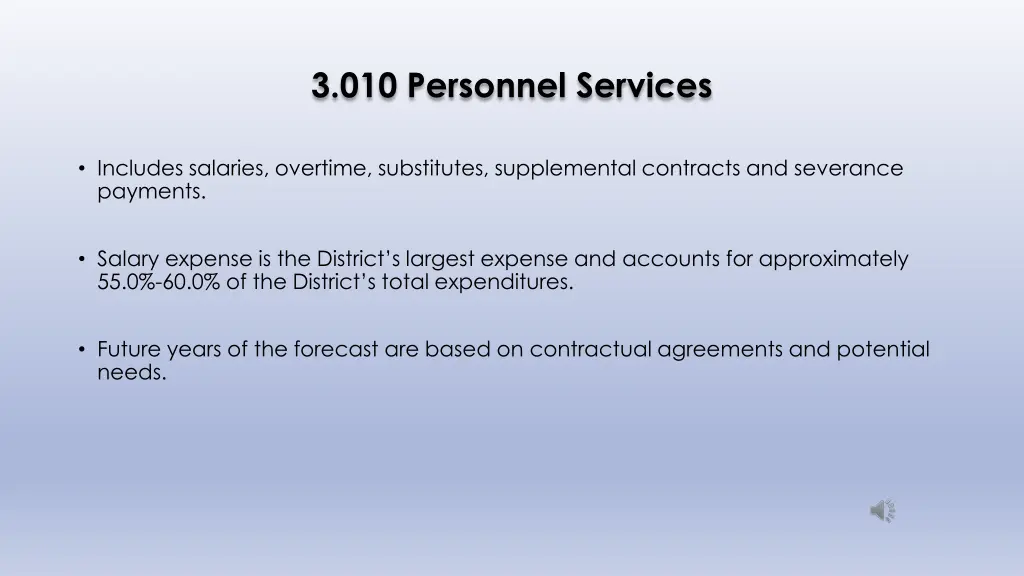 3 010 personnel services