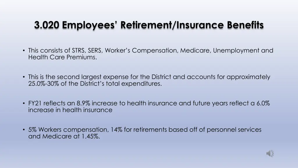 3 020 employees retirement insurance benefits