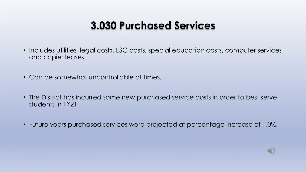 3 030 purchased services