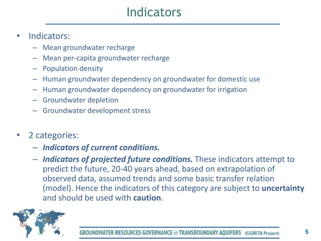 indicators