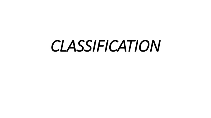 classification classification