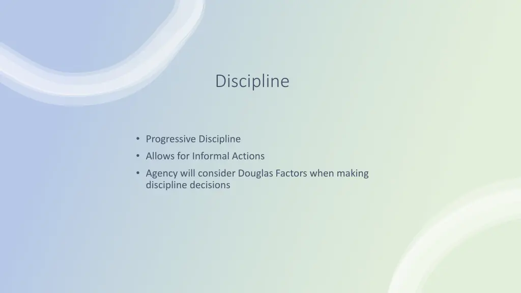 discipline