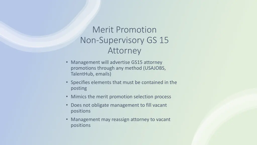 merit promotion non supervisory gs 15 attorney