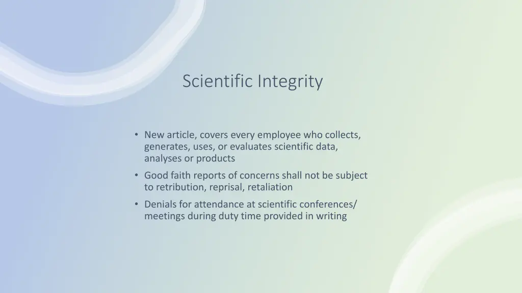 scientific integrity