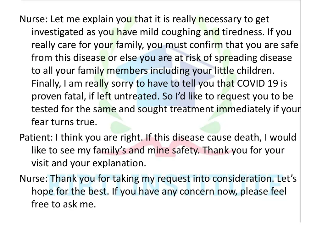 nurse let me explain you that it is really