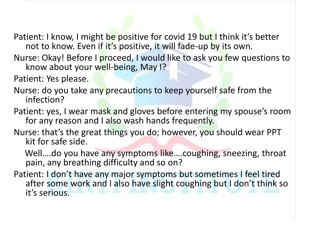 patient i know i might be positive for covid