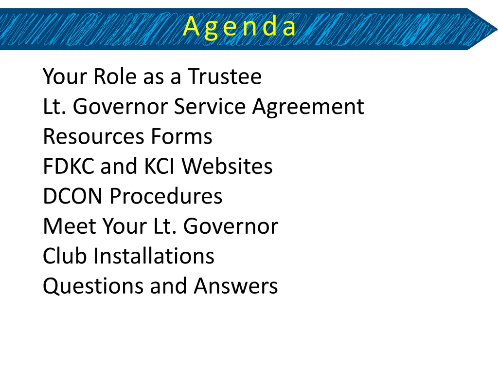 agenda