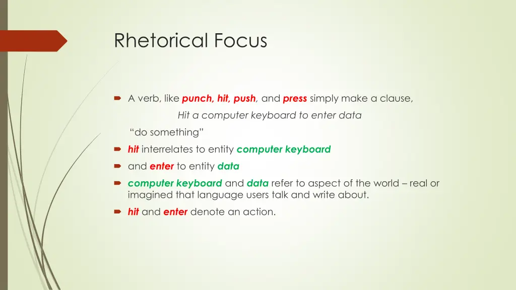 rhetorical focus