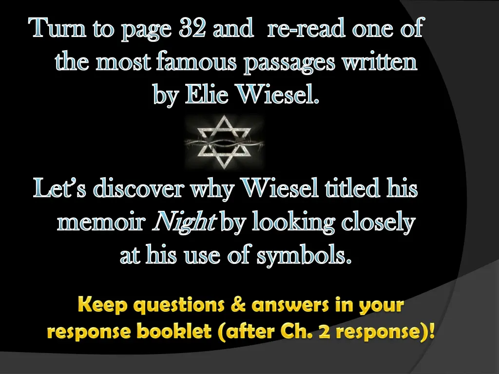 turn to page 32 and re turn to page