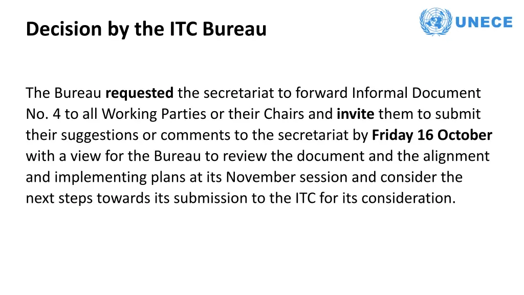 decision by the itc bureau