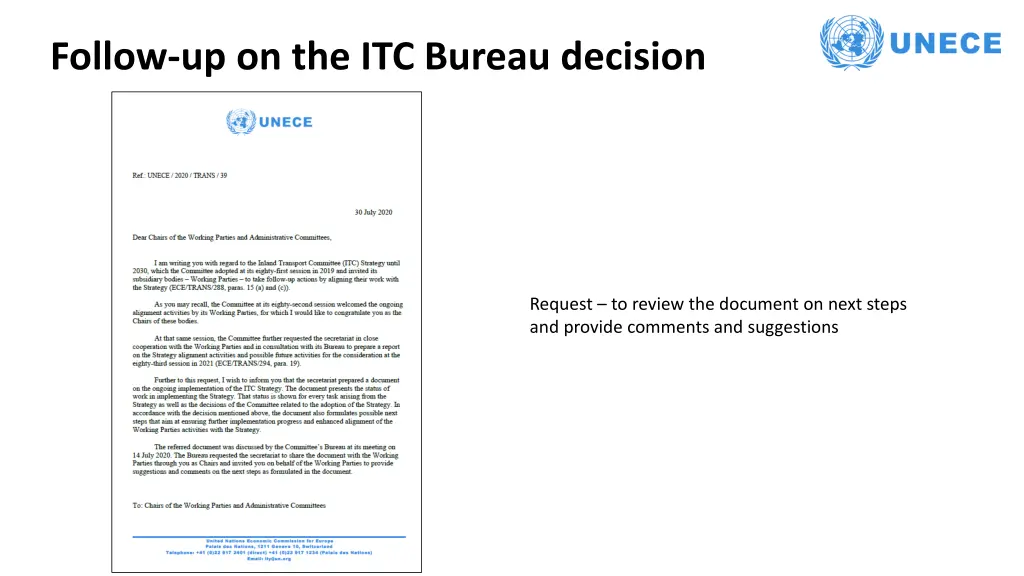 follow up on the itc bureau decision