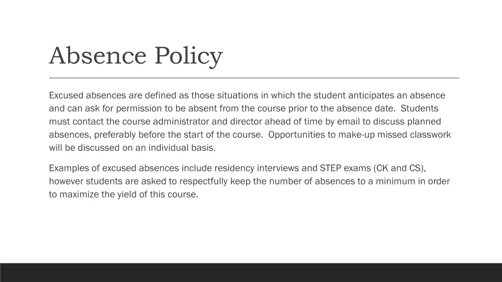 absence policy