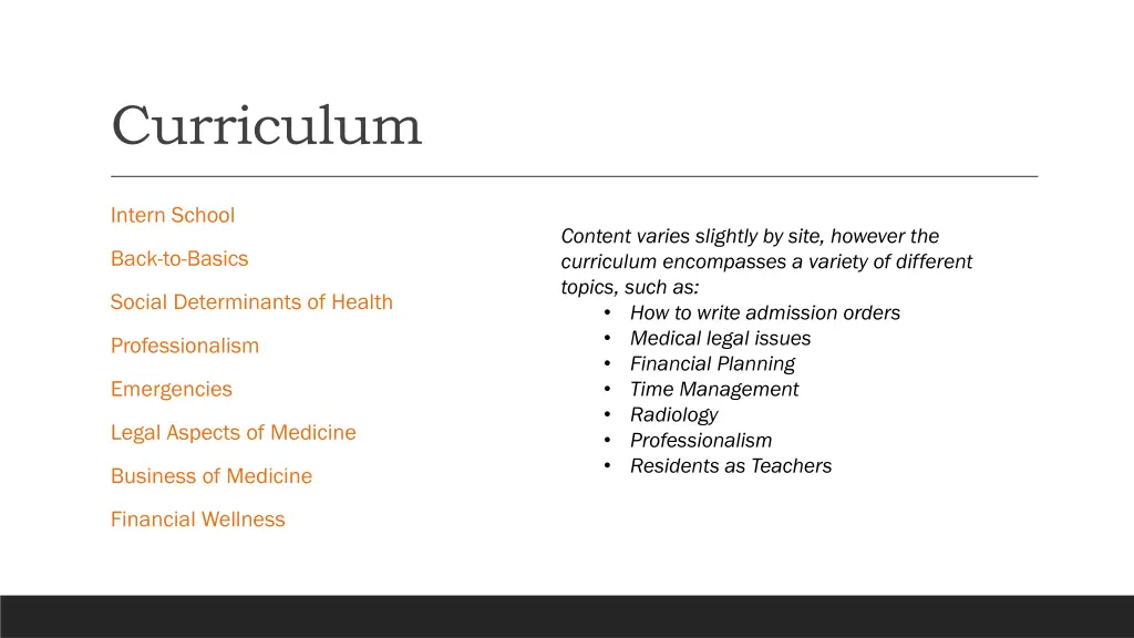 curriculum