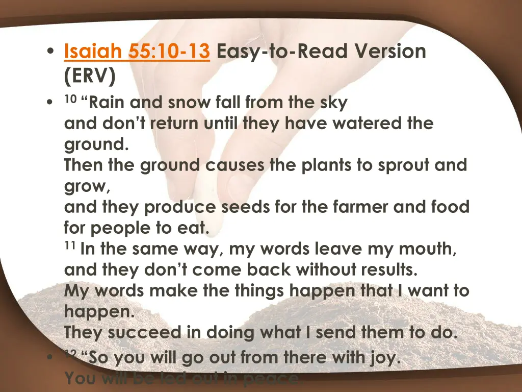 isaiah 55 10 13 easy to read version