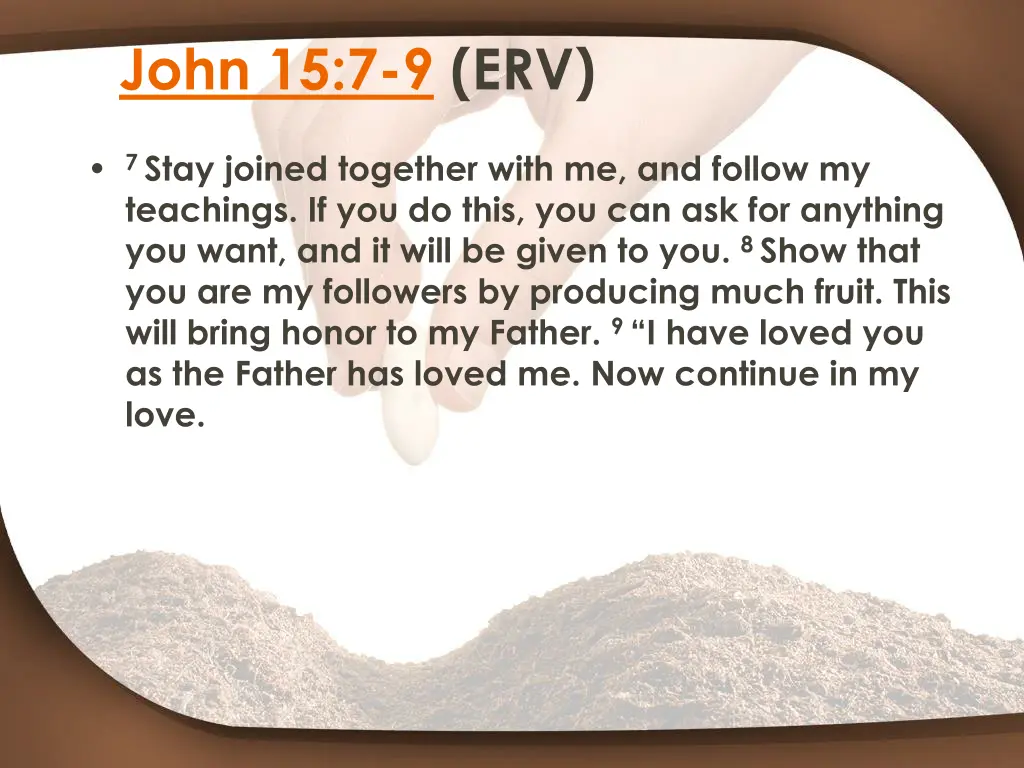 john 15 7 9 erv
