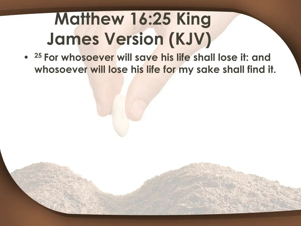matthew 16 25 king james version