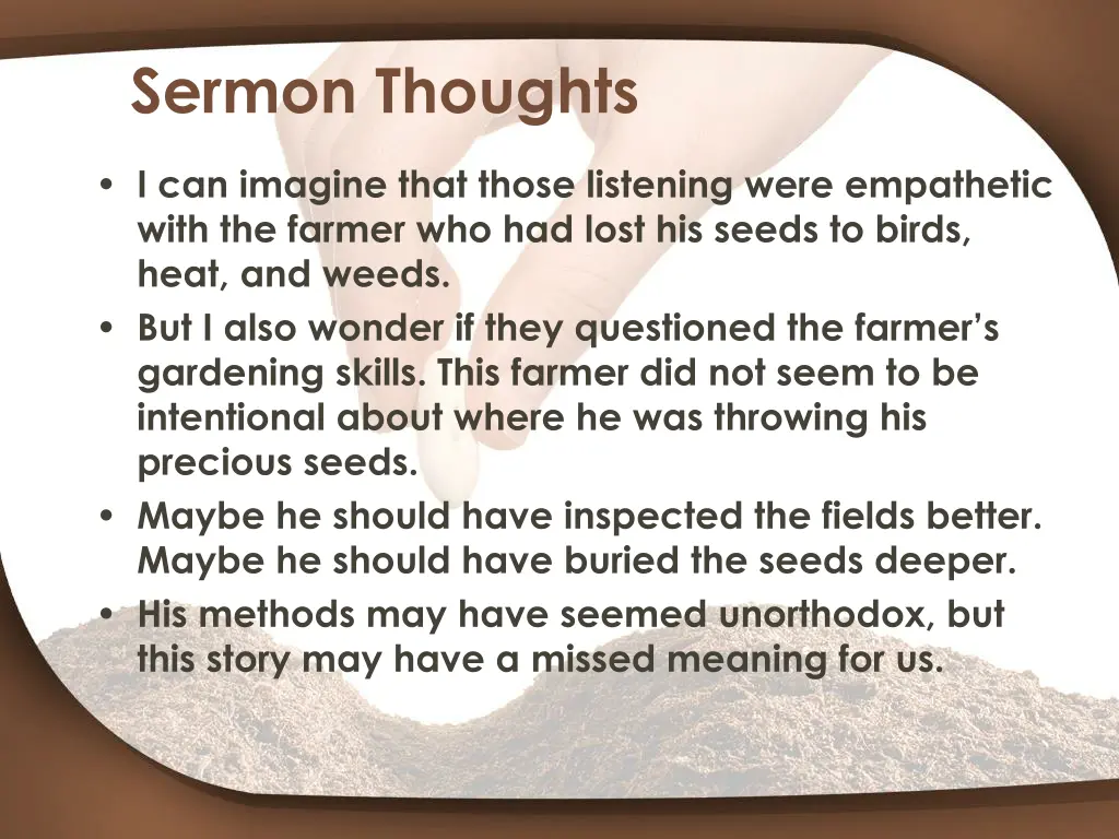 sermon thoughts