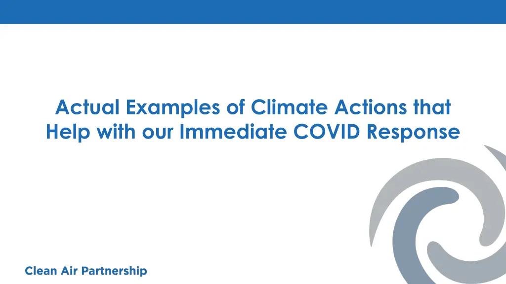 actual examples of climate actions that help with