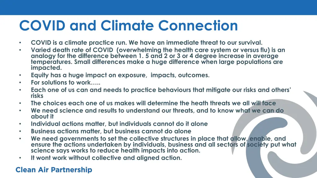 covid and climate connection