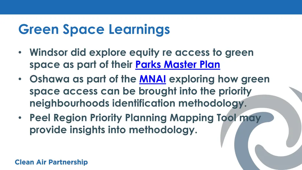 green space learnings