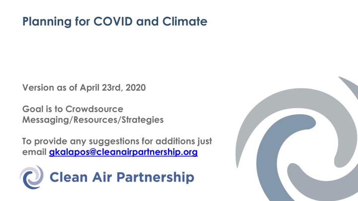 planning for covid and climate