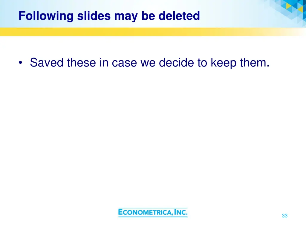 following slides may be deleted