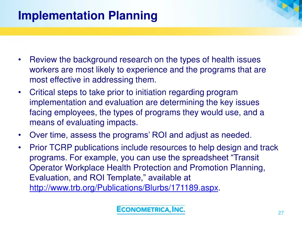 implementation planning
